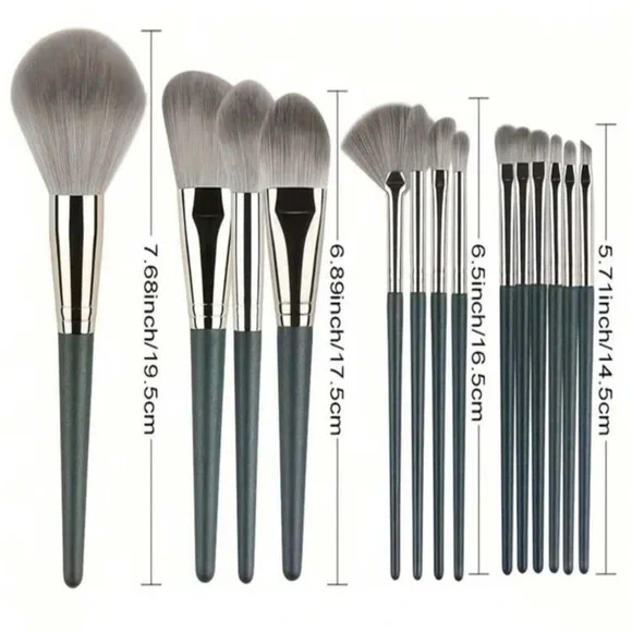 14 Pcs Ultra Soft Professional Portable Makeup Brushes - Picture 5 of 5